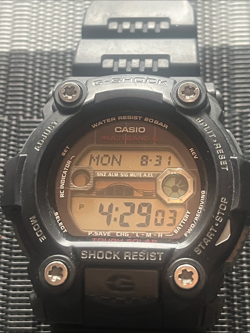 Casio G-Shock Black and Gold Digital Sports Watch